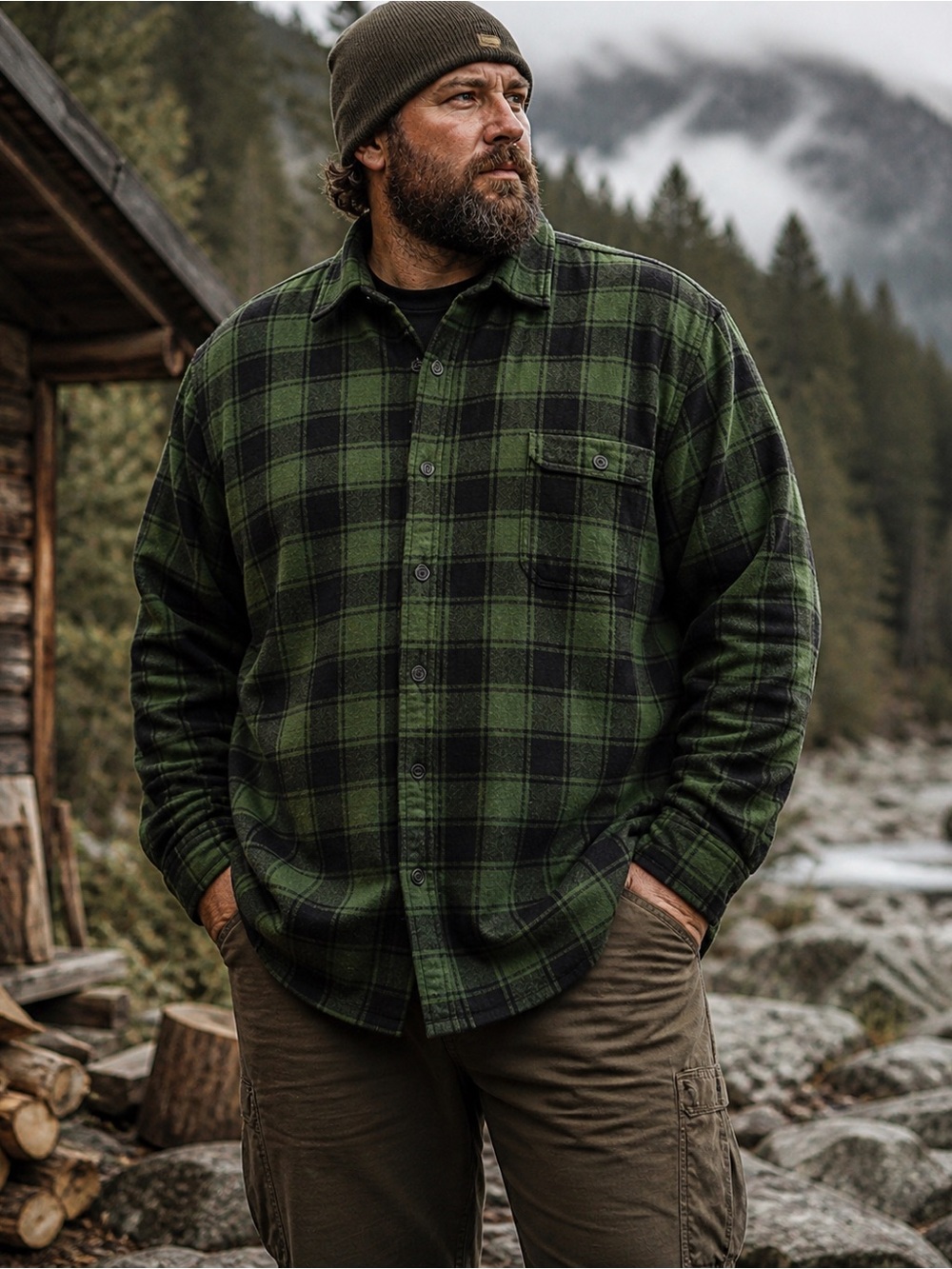 Weatherproof Vintage Fleece Lined Shacket |‎ Blue Green Plaid | 2XL